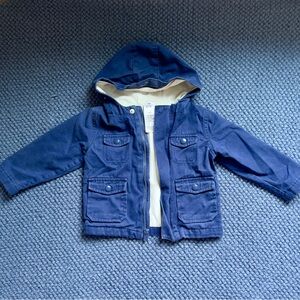 Gerber Navy Blue Cotton Twill Jacket with Hood
